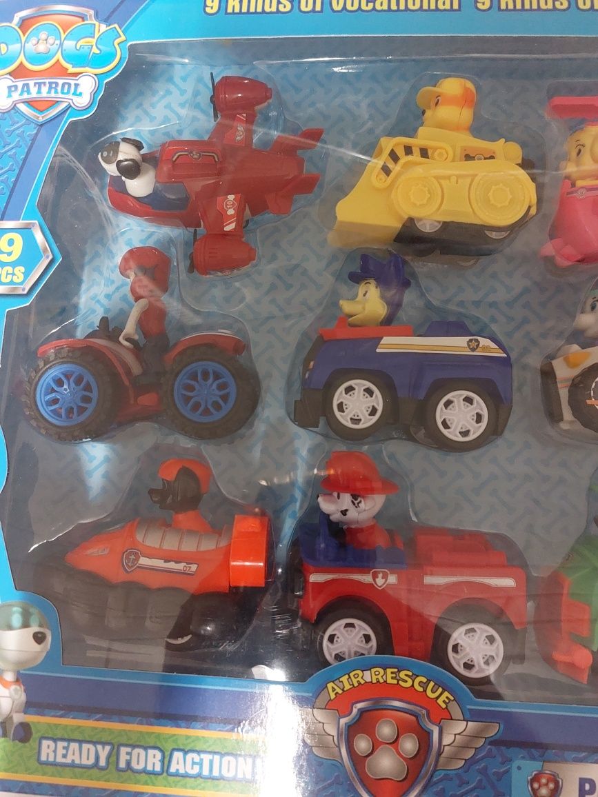 Nowy duży zestaw figurki Psi Patrol 9 szt