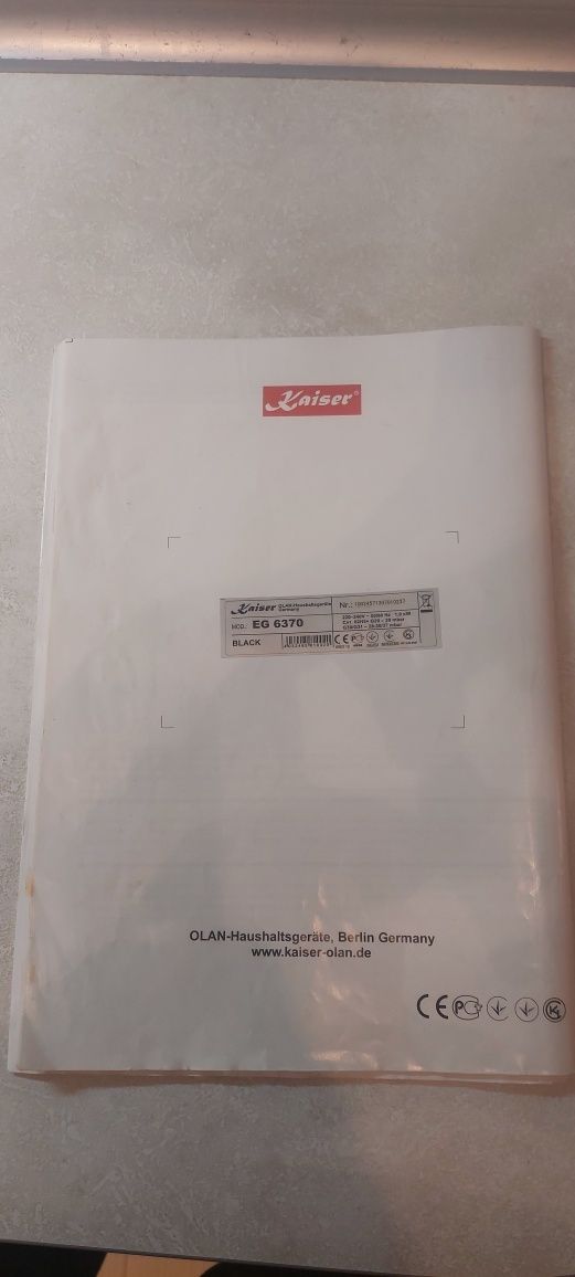 Газовый духовой шкаф Kaiser EG 6370
