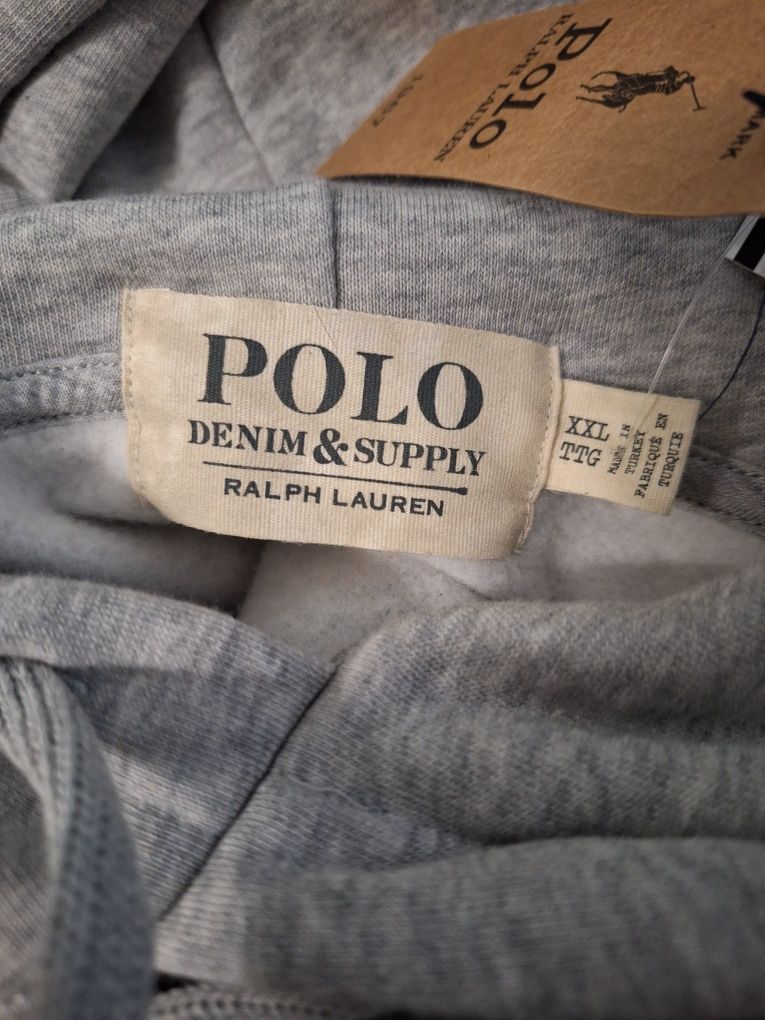 Ralph Lauren Polo Bear Miś, męska bluza dresowa z kapturem r.2XL, nowa