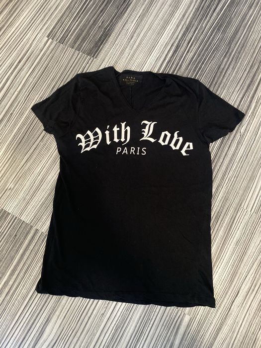 Męski t-shirt czarny Zara