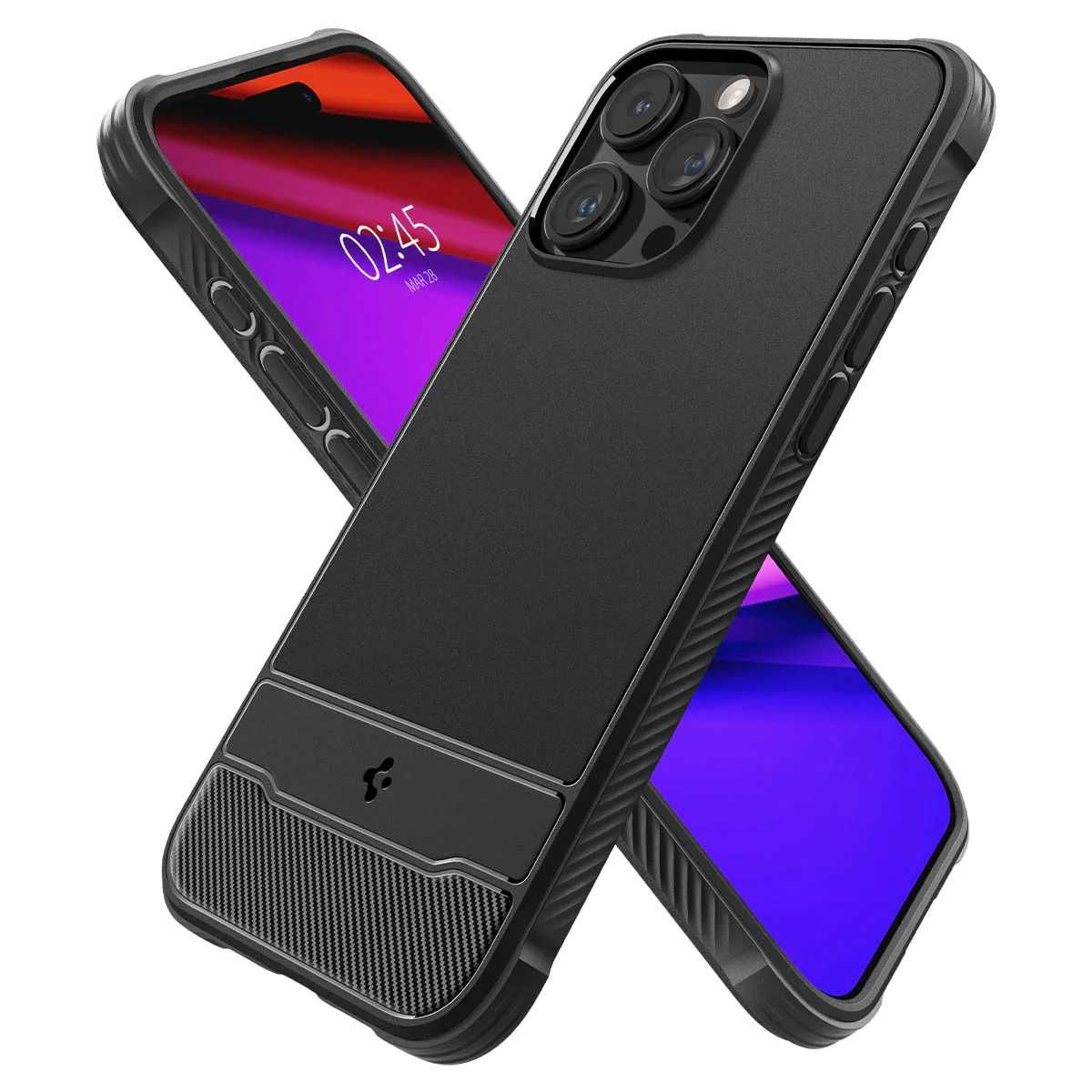 Чехол Spigen Rugged Armor MagFit для iPhone 15 Pro Max Matte Black