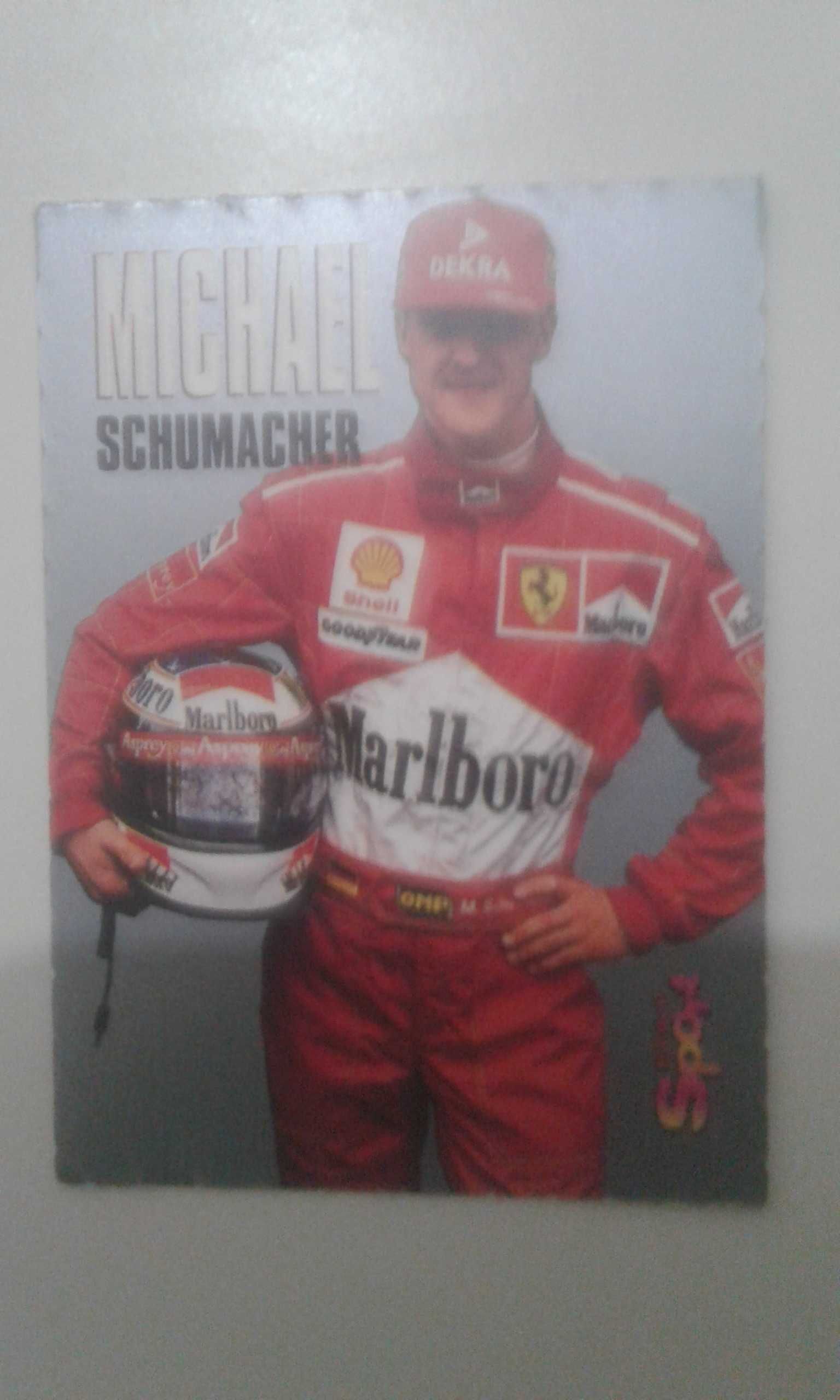 Cartão de coleção Michael Schumacher, revista BravoSport