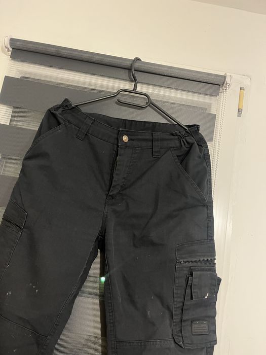 Czarne spodnie budowlane/robocze Bluewear 36