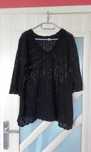 Sweter czarny ażurowy, XL