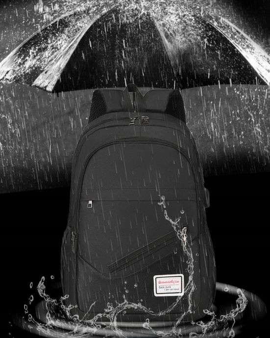 Plecak Czarny Zestaw 3W1 Torba Saszetka Piórnik Młodzieżowy P32