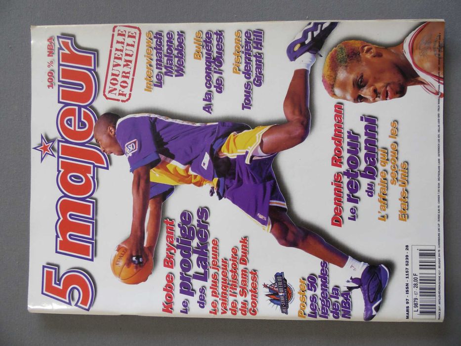 Revistas Basketball NBA 5 Majeur anos 90