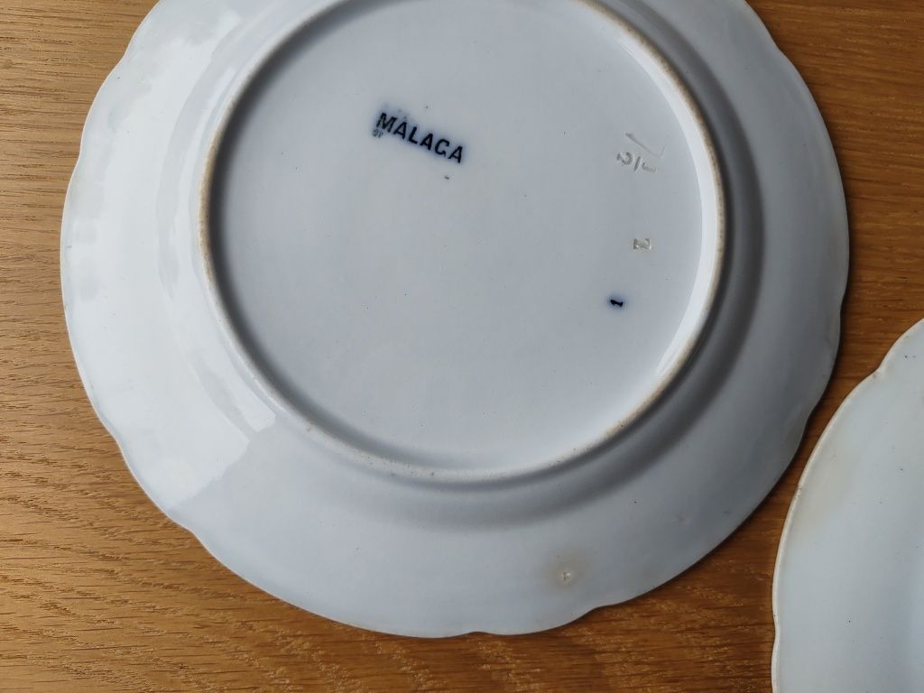 Dwa stare talerze Petrus Regaut Malaga