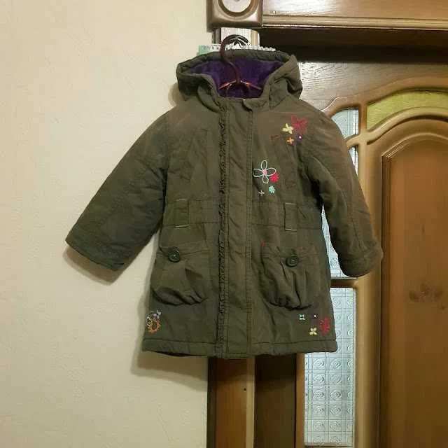 Куртка зимова подовжена дівчинці на р. 98см
