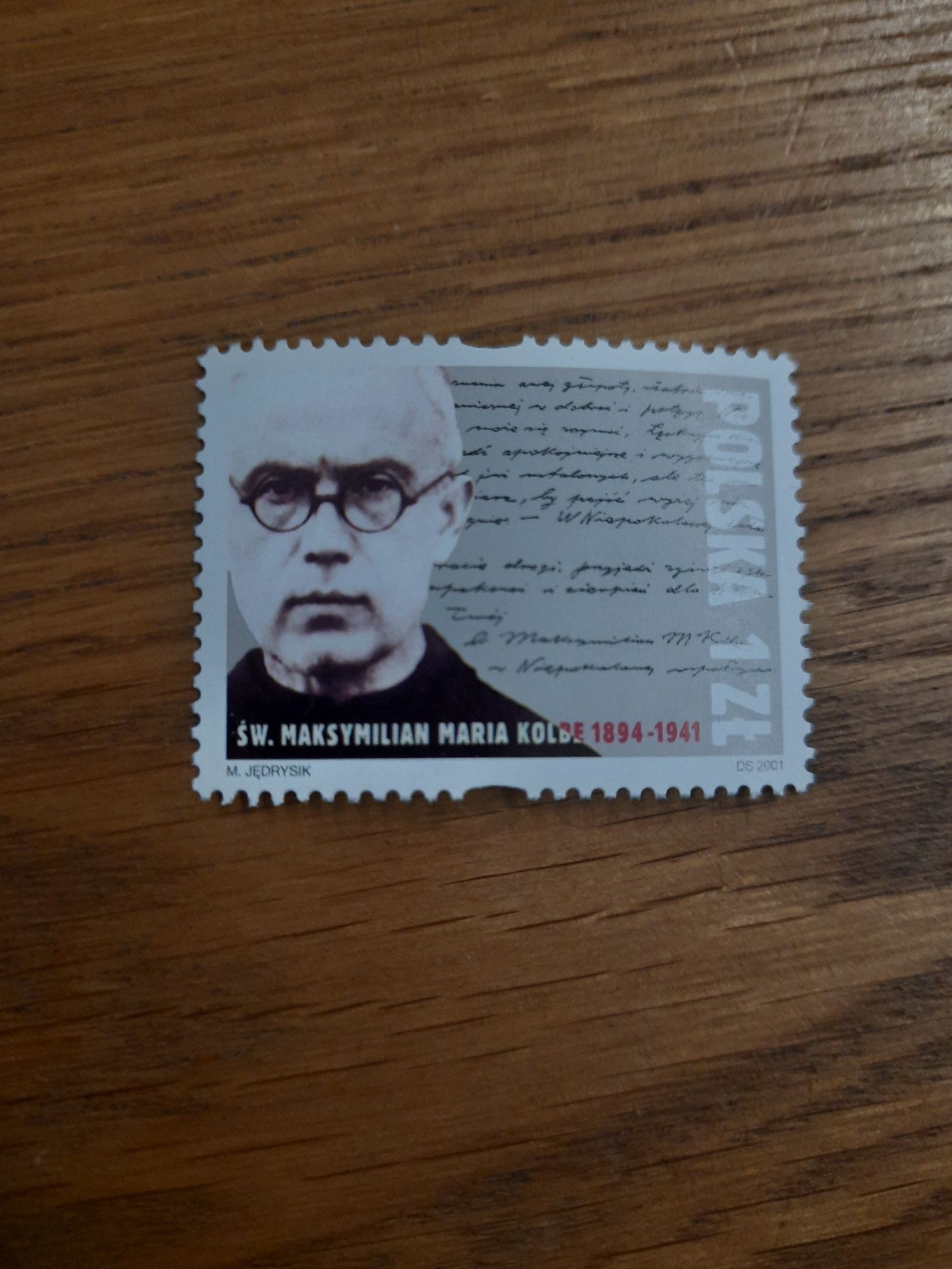 Znaczek pocztowy św Maksymilian Maria Kolbe