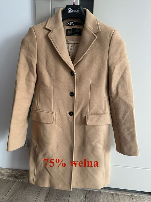 Wełniany płaszcz zimowy/ jesienny zara