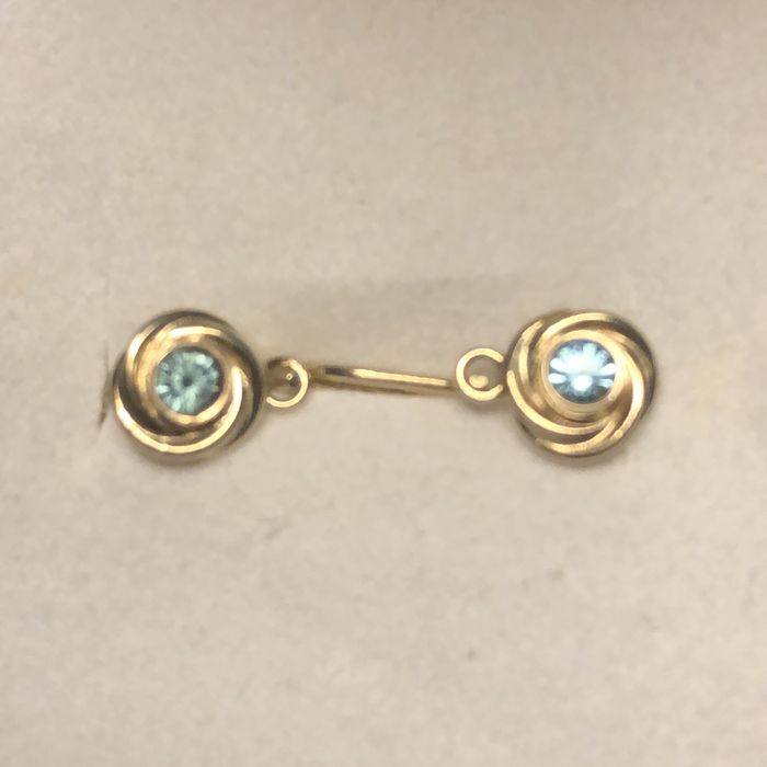 Złote kolczyki 585 chrzest, chrzciny