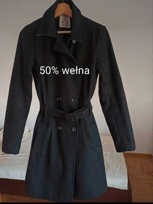 Płaszcz welniany klasyka dwurzedowy