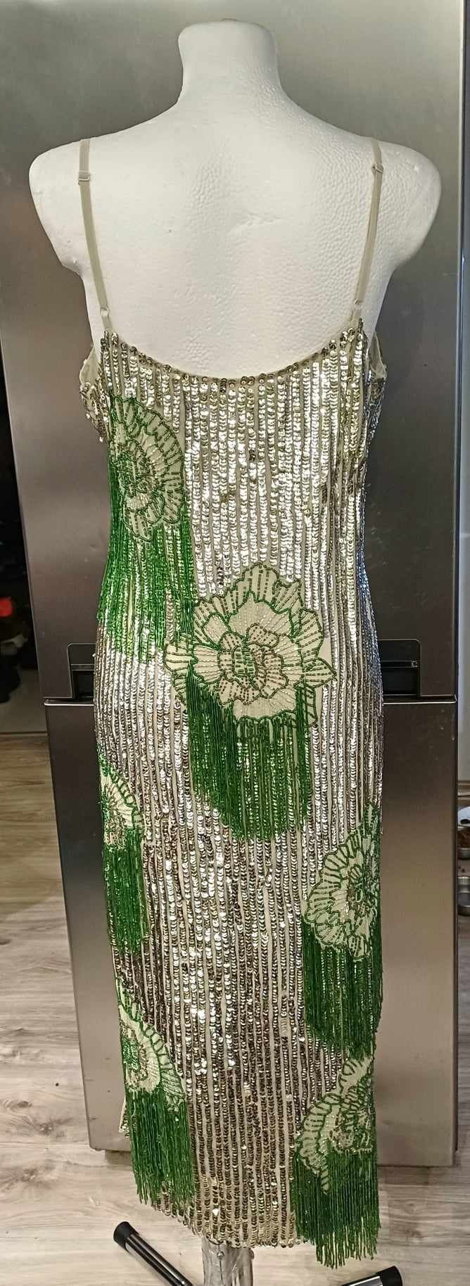 Zjawiskowa suknia Asos srebrno zielona  rozmiar 42