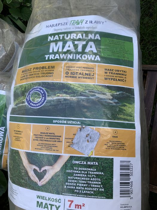 Naturalna mata trawnikowa trawy z Iławy