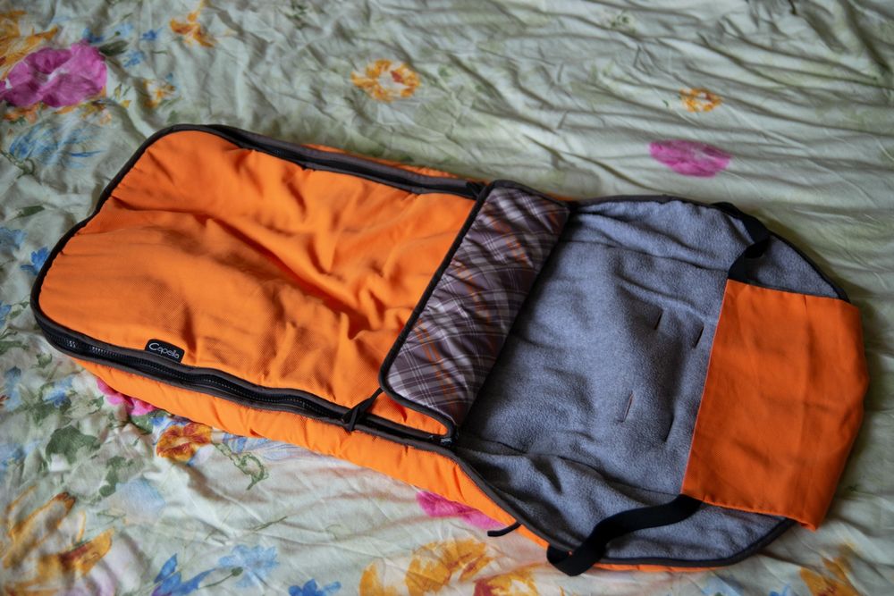 Теплий конверт на флісі для коляски або санок