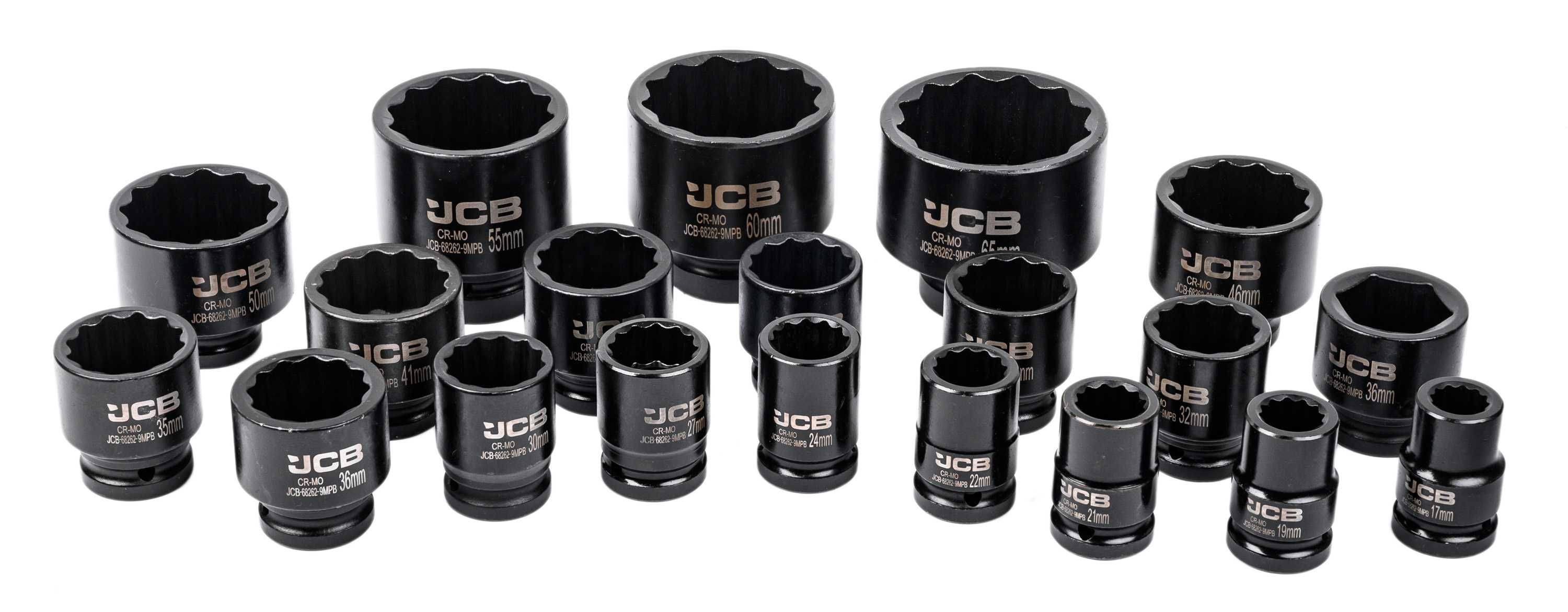 Zestaw klucze nasadowe udarowe 3/4" + 1" 26el. JCB [KLU490]