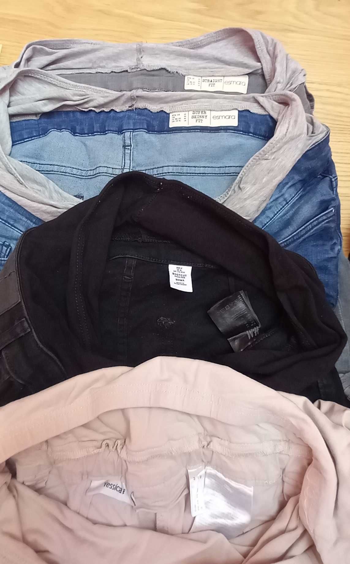 spodnie ciążowe H&M, C&A, 7 sztuk, Gratis