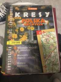 Książka album Kresy Polska niezwykła Turystyczny atlas samochodowy