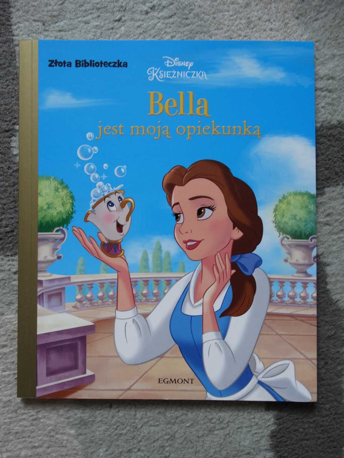 2 książeczki dla dziewczynki Kopciuszek i Bella z naklejkami Disney