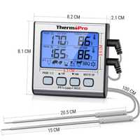 Термометр кухонный  ThermoPro TP17 с  двух зонным выносным щупом