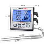 Термометр кухонный  ThermoPro TP17 с  двух зонным выносным щупом