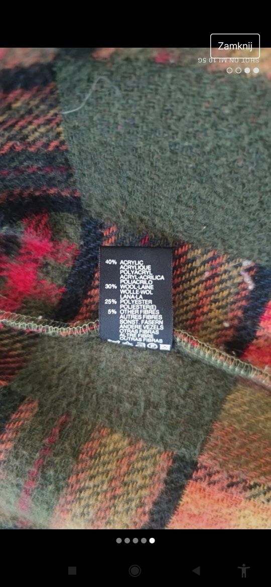 C&A kurtka katana koszulowa jesienna wełna krata grunge tartan kolory
