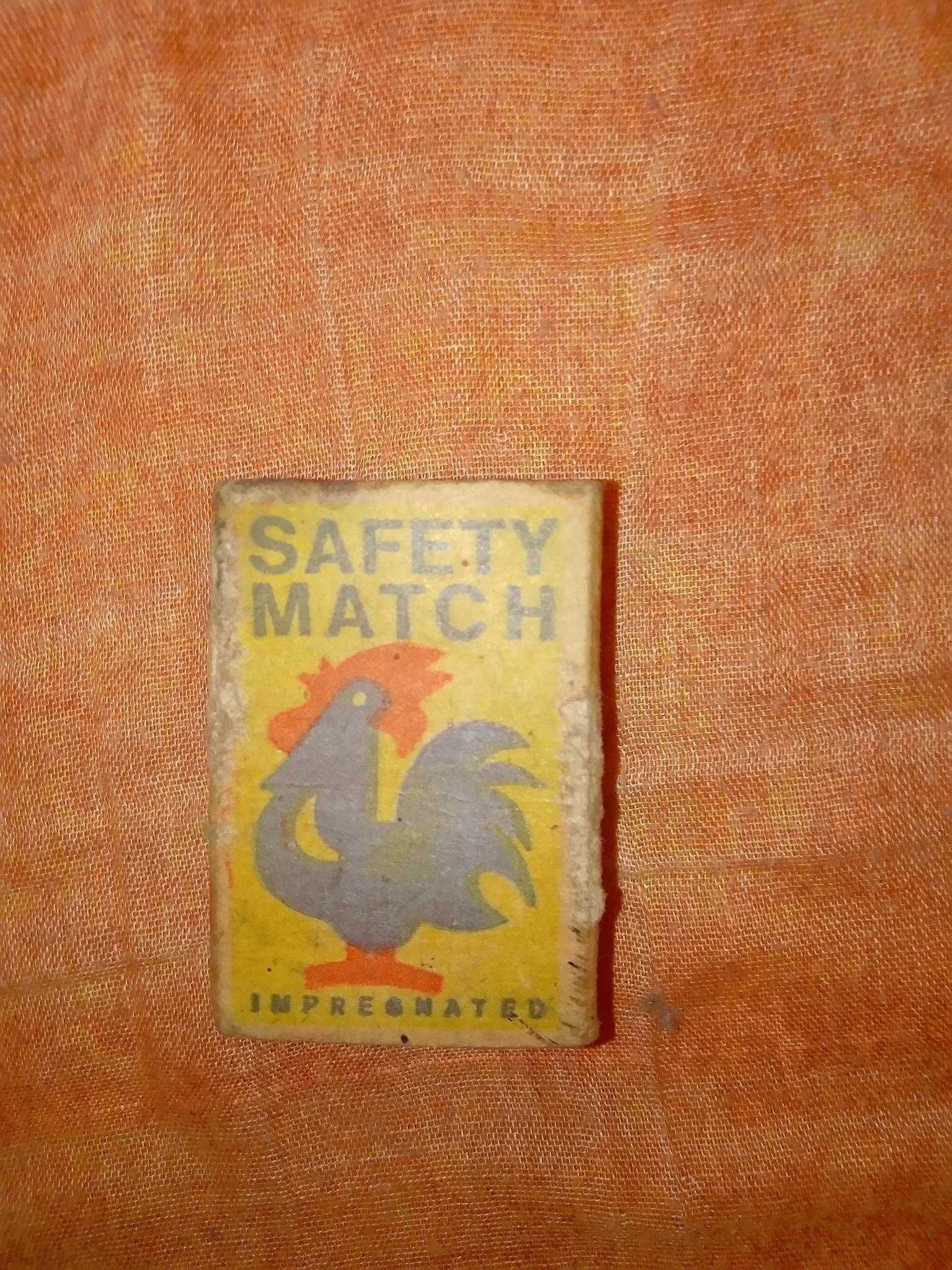 Pudełko po zapałkach puste zapałki Safety Match Kogut - 4 sztuki