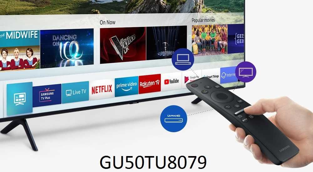 GU50TU8079 Samsung Smart Wifi 4K z Niemiec Hevc Netflix YouTube Dvb-t2