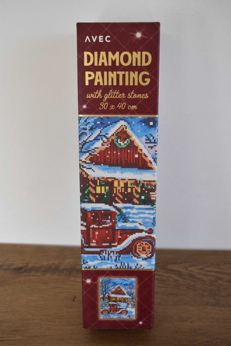 Haft obraz diamentowy mozaika brokatowe kamyki świąteczny obrazek