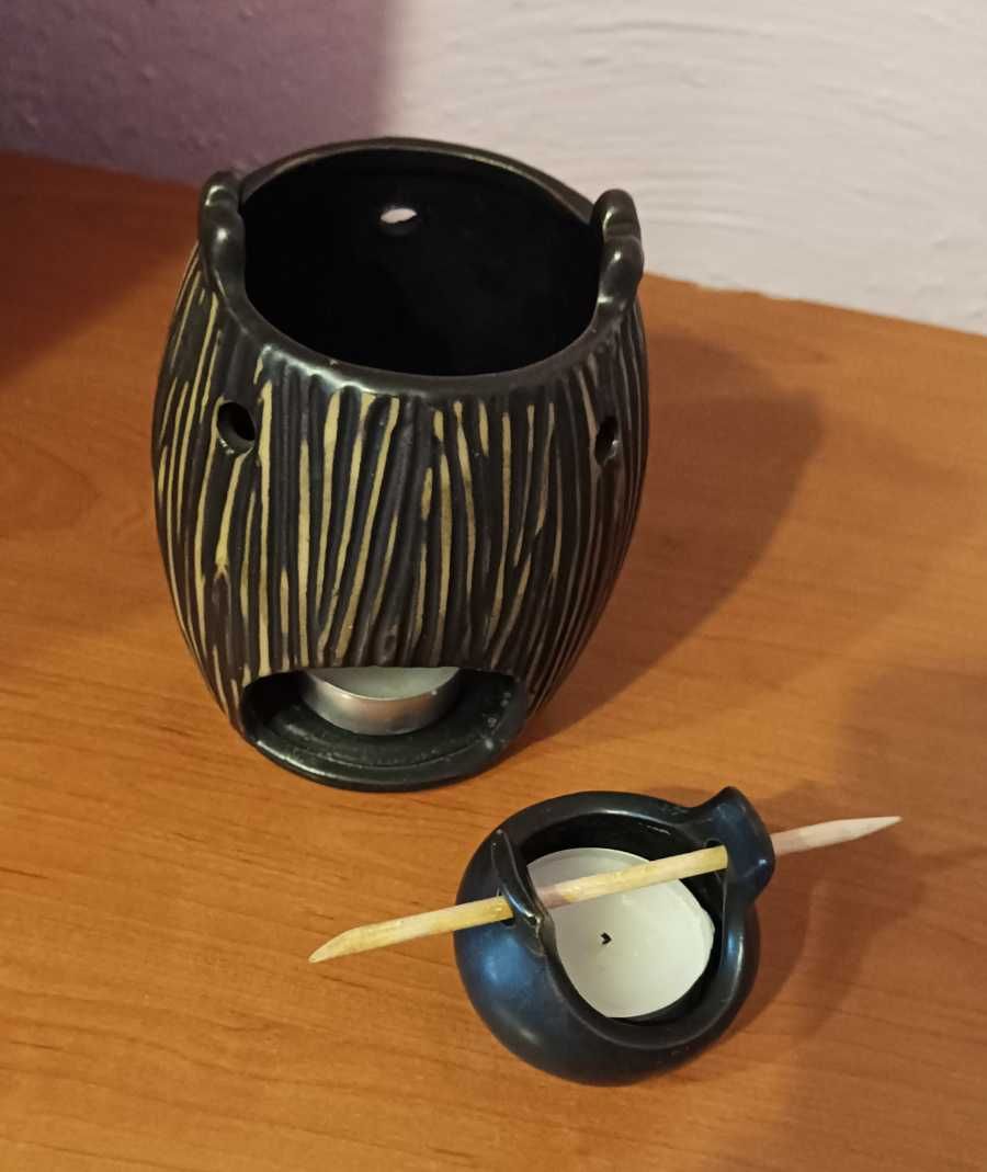 3-częściowa ceramiczna lampa zapachowa do olejków, wosku