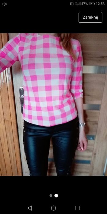 Biało różowa bluzeczka rozmiar S