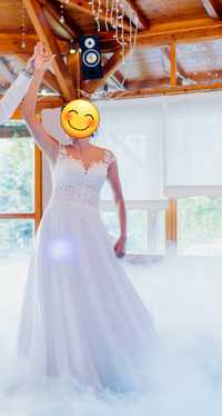 Sukienka ślubna muślinowa