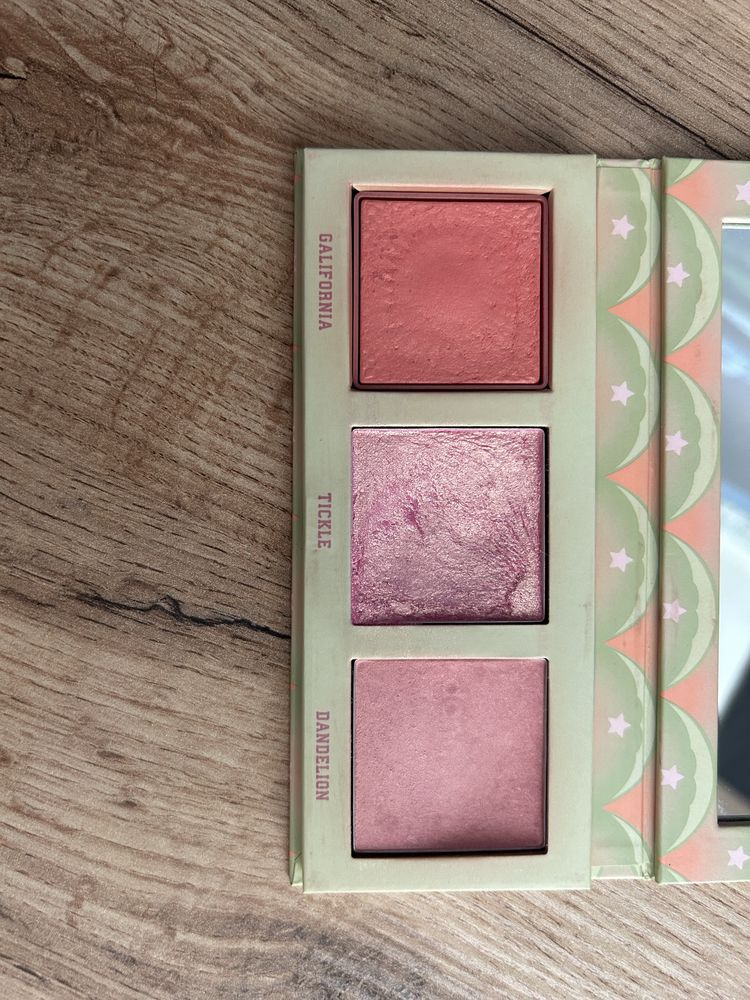 Benefit Cheekleaders Mini Pink Squad paletka róży i rozświetlaczy
