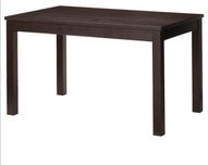 Mesa de jantar castanha escura extensível