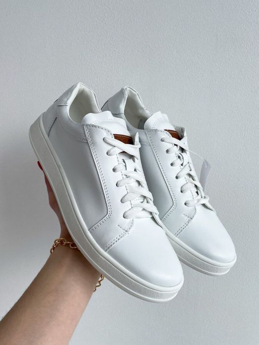 ЦЕНА БЫЛА 3600! Женские кроссовки ECCO Кеды белые люкс кожа Скидка -50