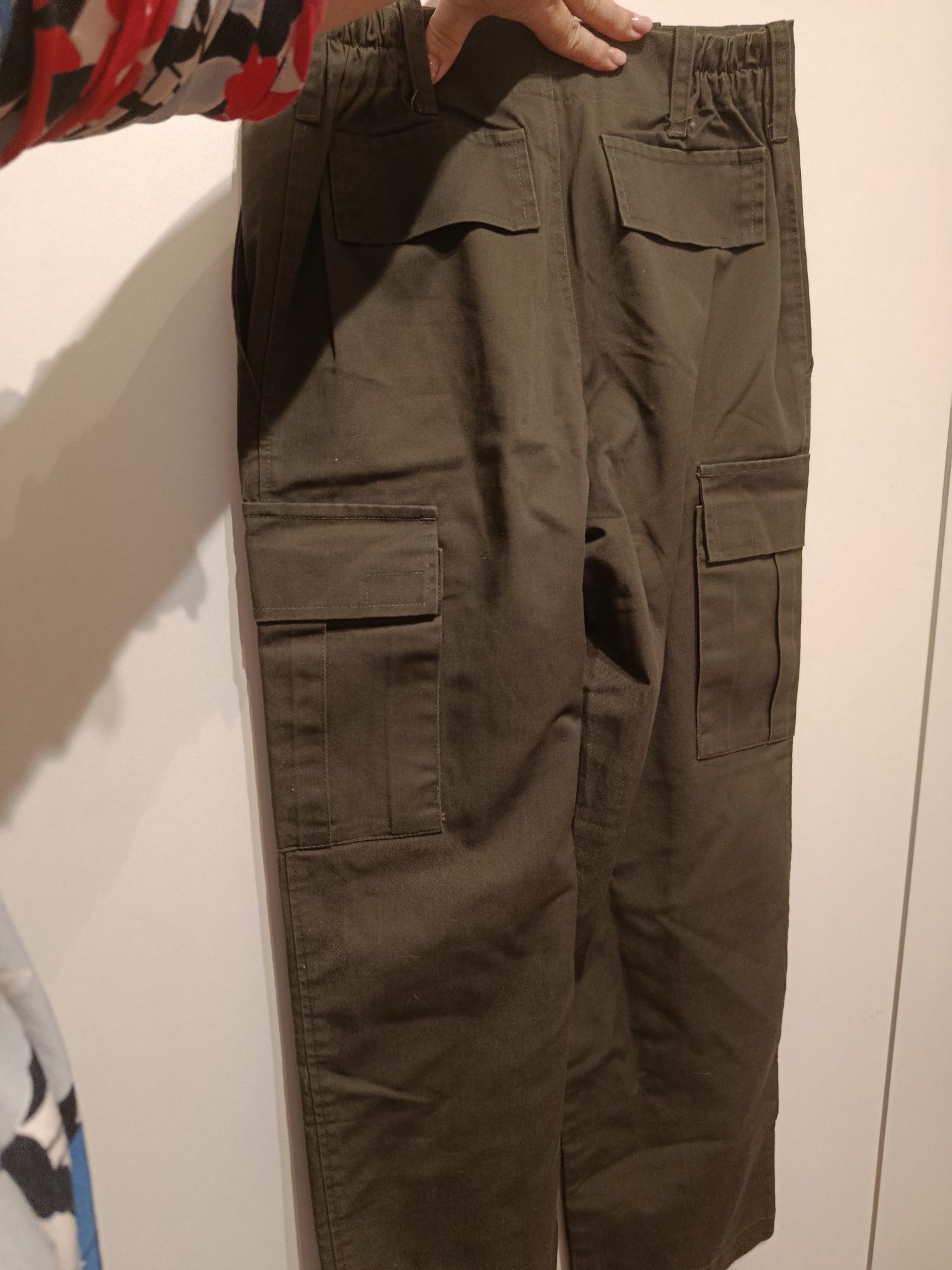 Spodnie harcerskie khaki/ciemna zieleń 164