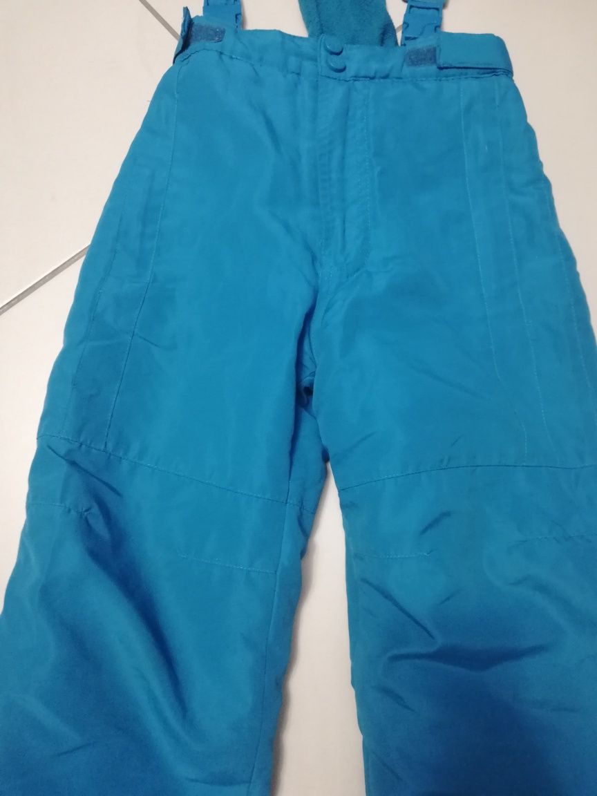 Spodnie narciarskie zimowe 110 cm niebieskie