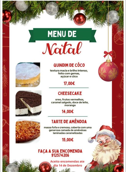 Nosso menu especial de bolos