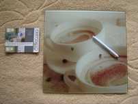 Szklana tablica suchościeralno-magnetyczna 35 x 35  na pisak i magnesy