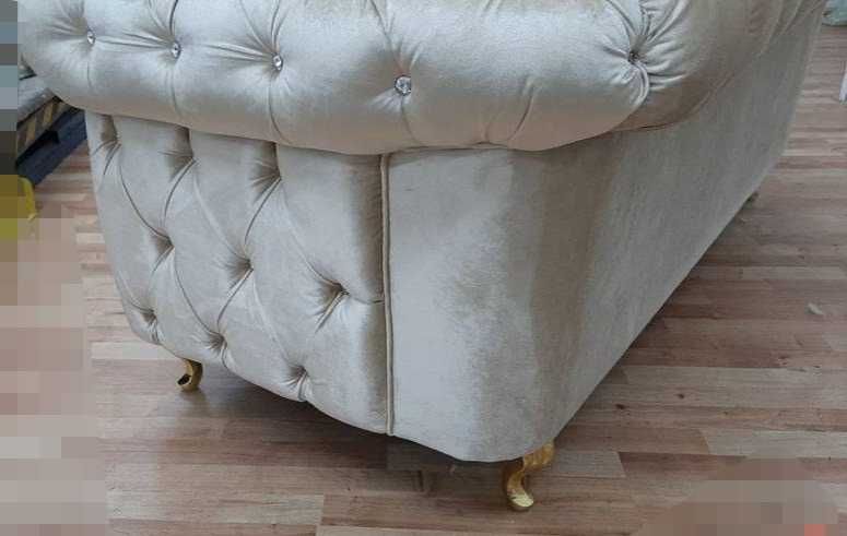 Piękna szampanska glamour sofa chesterfield