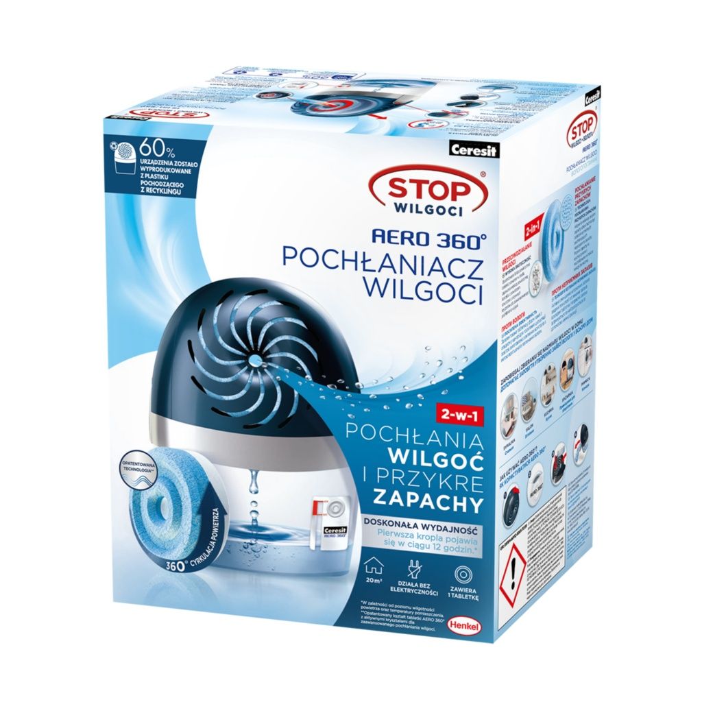 Pochłaniacz wilgoci aero360 pattex działa bez prądu NOWY