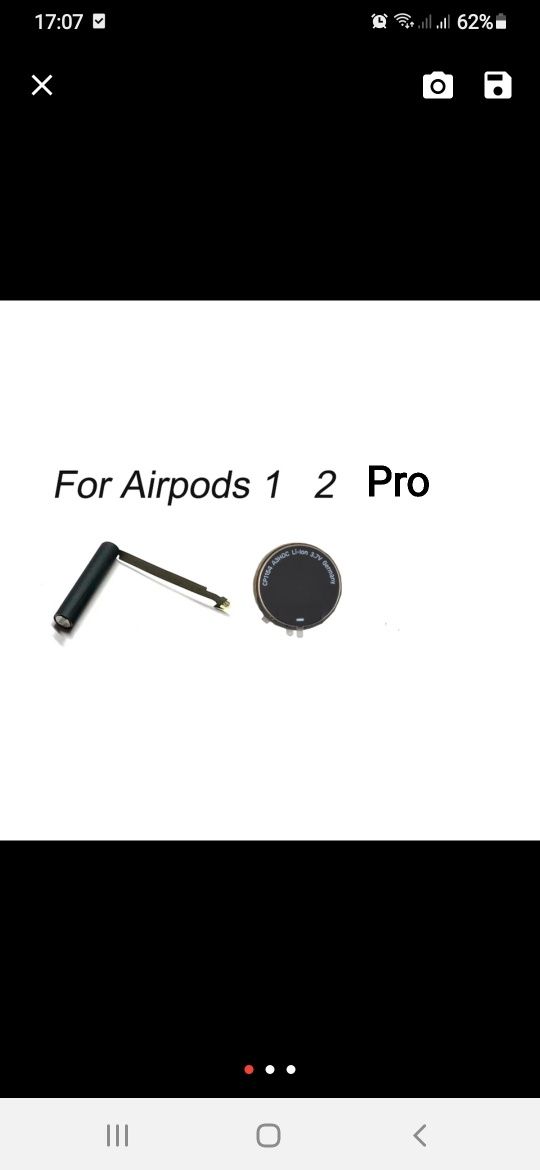 Аккумулятор airpods 1,2 и pro 1,2 серии