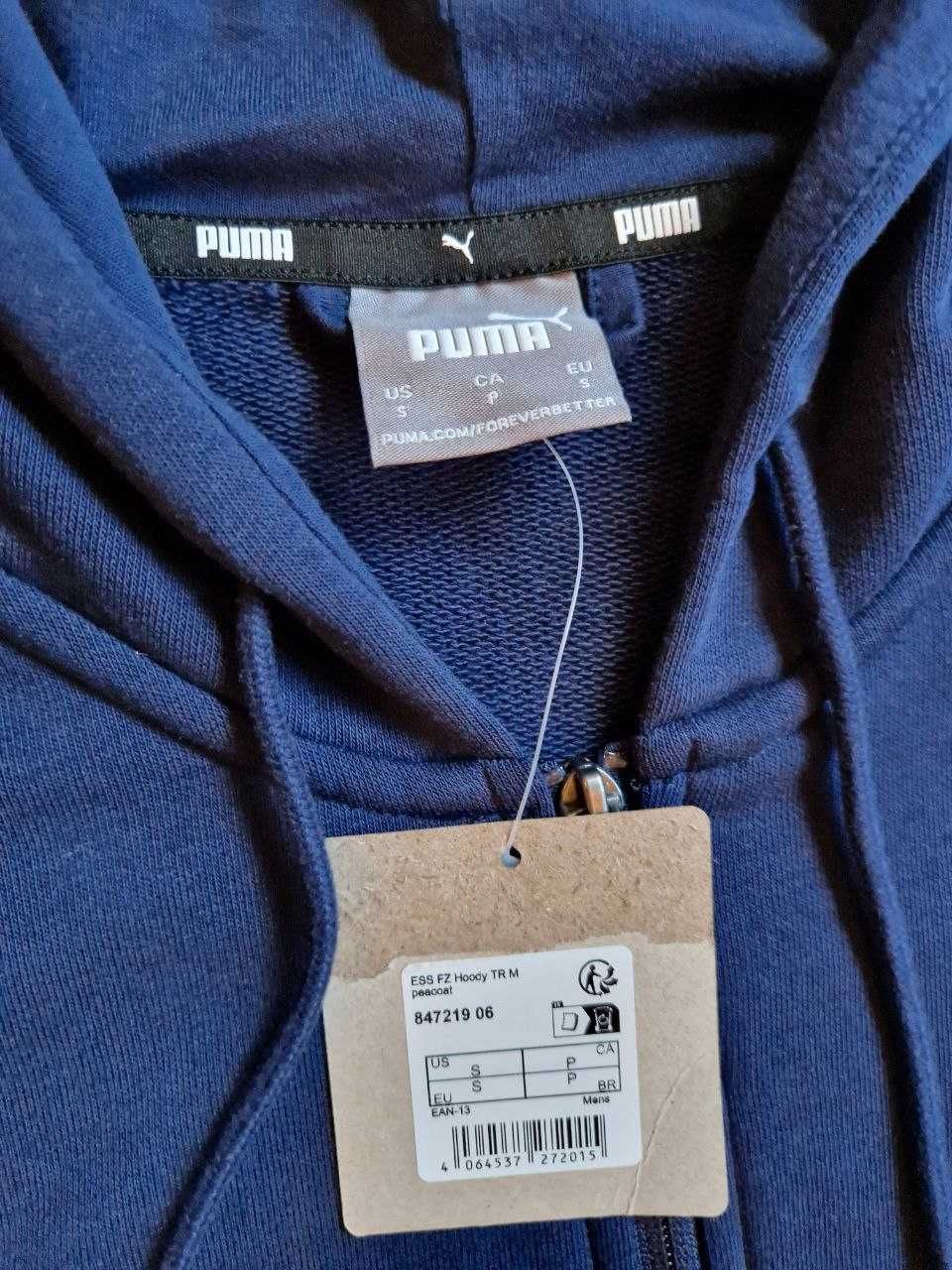 Худі puma ess fz hoody tr, оригінал, розмір s, нова та з бірками