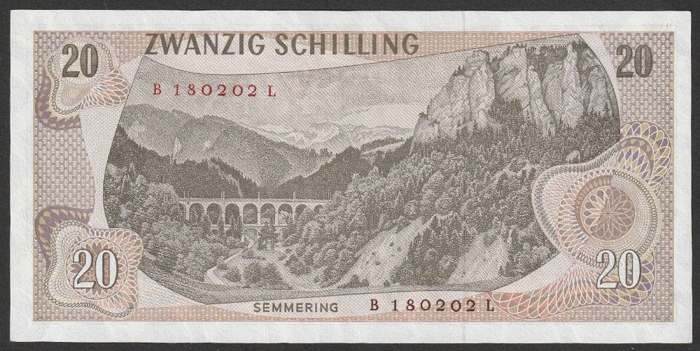 Austria 20 schilling 1967 - Carl Ritter - B180 - stan 2