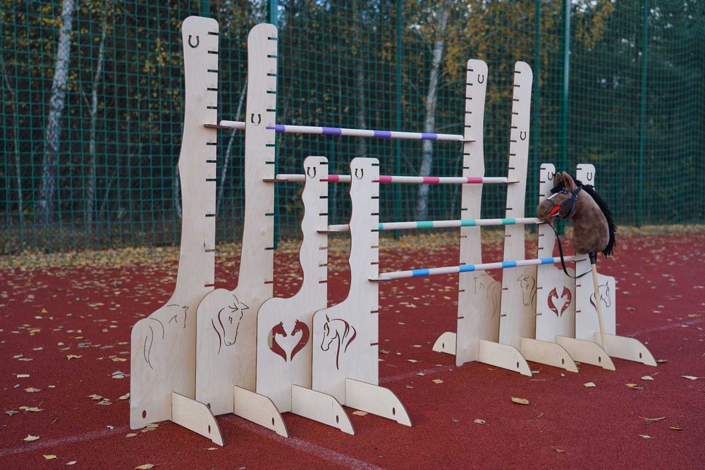 Przeszkody hobby horse 2x75 2x110 z drągami set zestaw