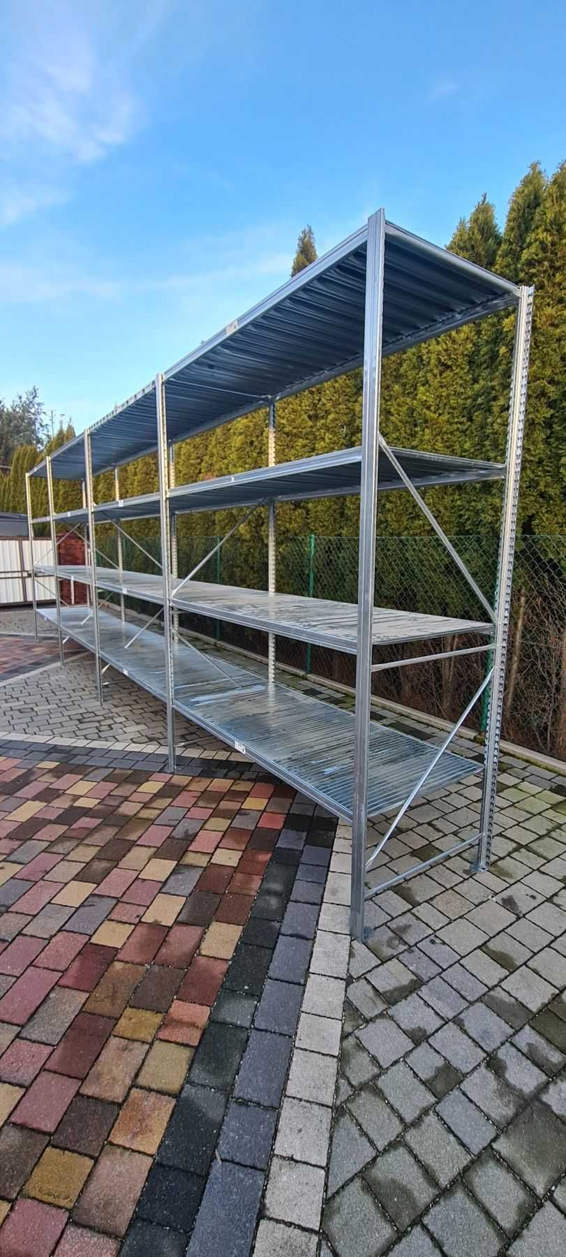 Regały magazynowe z demontażu 80gł x 1800 x250cm ocynkowany Metalsisem