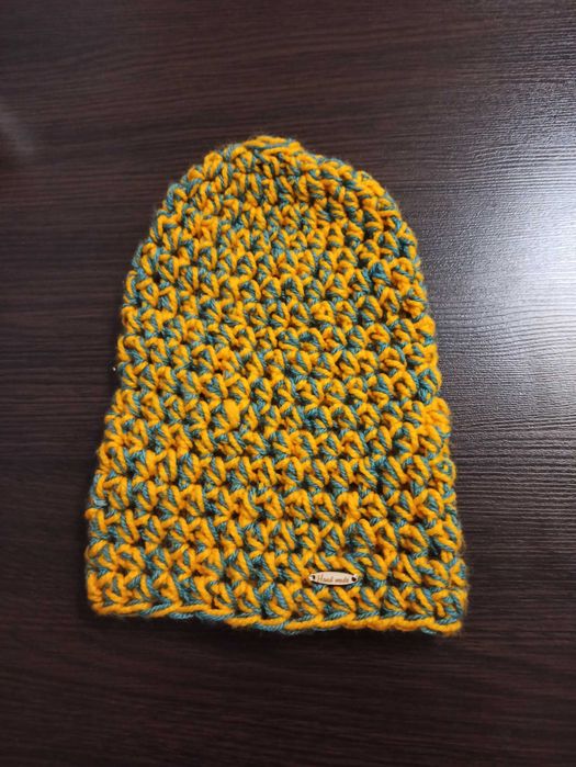 Czapka beanie smerfetka handmade ręcznie robiona r 56 cm