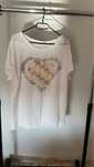 T-shirt biały z sercem 40