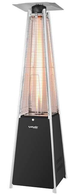 Parasol grzewczy gazowy ogrodowy tarasowy XARAM En Piramida Black 13kW