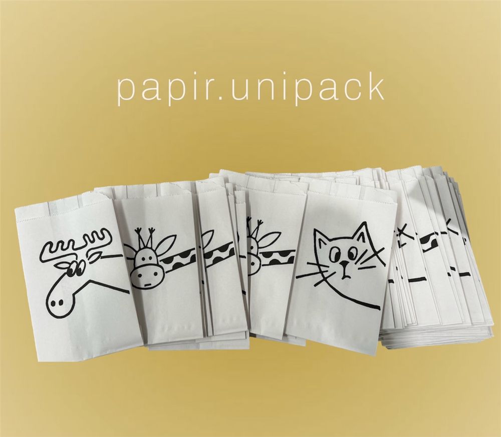 Пакет бумажный Unipack с рисунками